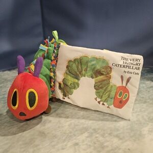 Eric Carle Very Hungry Caterpillar Plush & Crinkle‎ Cloth Book Baby Bundle